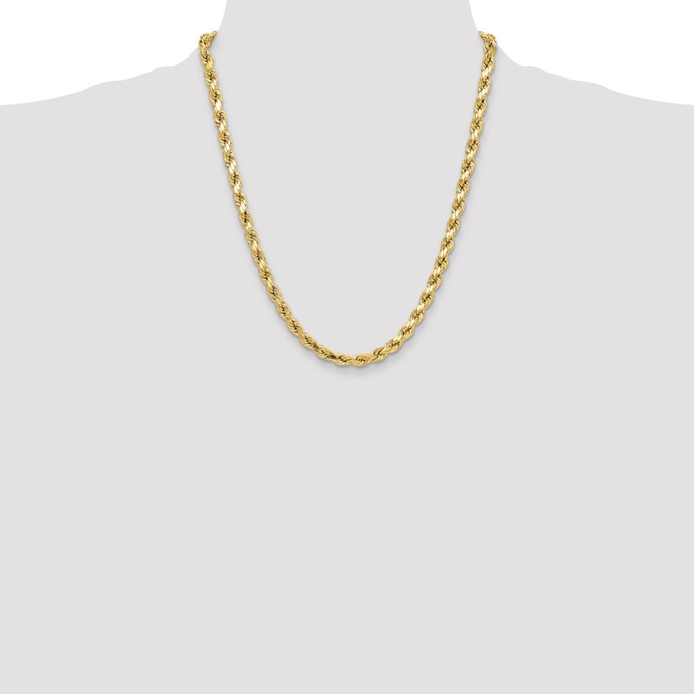 10k 6.5mm Semi-solid D/C Rope Chain - Product Photo
