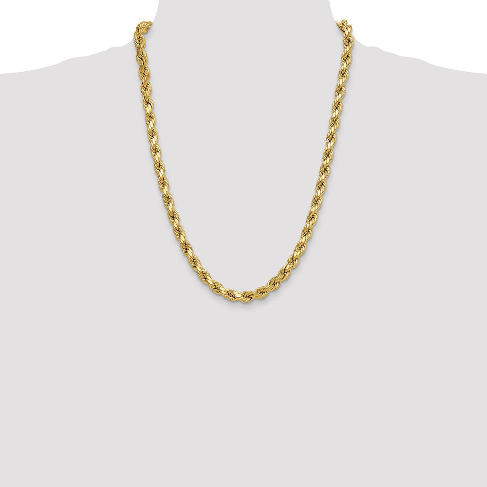 10k 8.0mm Semi-solid D/C Rope Chain - Product Photo