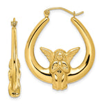 10k Angel Hoop Earrings - Product Photo