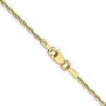 10K Yellow Gold 1.5mm Extra-Light Diamond-Cut Rope Chain Necklace 16"-30" - Product Photo