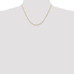 10K Yellow Gold 1.5mm Extra-Light Diamond-Cut Rope Chain Necklace 16"-30" - Product Photo