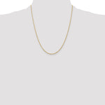 10K Yellow Gold 1.5mm Extra-Light Diamond-Cut Rope Chain Necklace 16"-30" - Product Photo