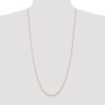 10K Yellow Gold 1.5mm Extra-Light Diamond-Cut Rope Chain Necklace 16"-30" - Product Photo