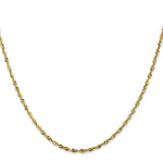 10K Yellow Gold 1.8mm Extra-Light Diamond-Cut Rope Chain Necklace 18"-30" - Product Photo