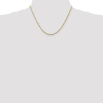 10K Yellow Gold 1.8mm Extra-Light Diamond-Cut Rope Chain Necklace 18"-30" - Product Photo