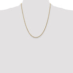 10K Yellow Gold 1.8mm Extra-Light Diamond-Cut Rope Chain Necklace 18"-30" - Product Photo