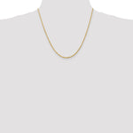 10K Yellow Gold 2.0mm Extra-Light Diamond-Cut Rope Chain Necklace 18"-30" - Product Photo