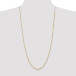 10K Yellow Gold 2.0mm Extra-Light Diamond-Cut Rope Chain Necklace 18"-30" - Product Photo