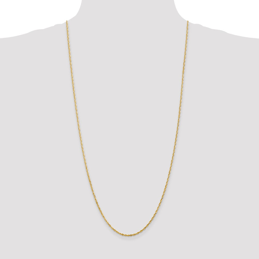 10K Yellow Gold 2.0mm Extra-Light Diamond-Cut Rope Chain Necklace 18"-30" - Product Photo