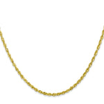 10K Yellow Gold 2.25mm Extra-Light Diamond-Cut Rope Chain Necklace 18"-24" - Product Photo