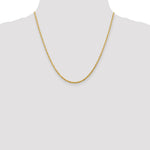 10K Yellow Gold 2.25mm Extra-Light Diamond-Cut Rope Chain Necklace 18"-24" - Product Photo