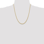 10K Yellow Gold 2.25mm Extra-Light Diamond-Cut Rope Chain Necklace 18"-24" - Product Photo