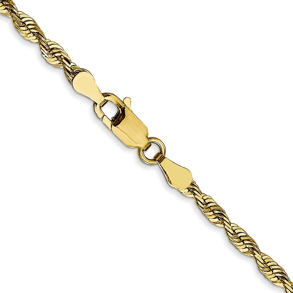 10K Yellow Gold 2.75mm Extra-Light Diamond-Cut Rope Chain Necklace 18"-24" - Product Photo