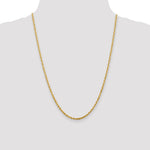 10K Yellow Gold 2.75mm Extra-Light Diamond-Cut Rope Chain Necklace 18"-24" - Product Photo