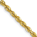 10K Yellow Gold 2.75mm Extra-Light Diamond-Cut Rope Chain Necklace 18"-24" - Product Photo