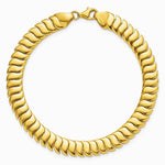 10K Yellow Gold Polished Fancy Herringbone Link 7.5in Bracelet - Product Photo