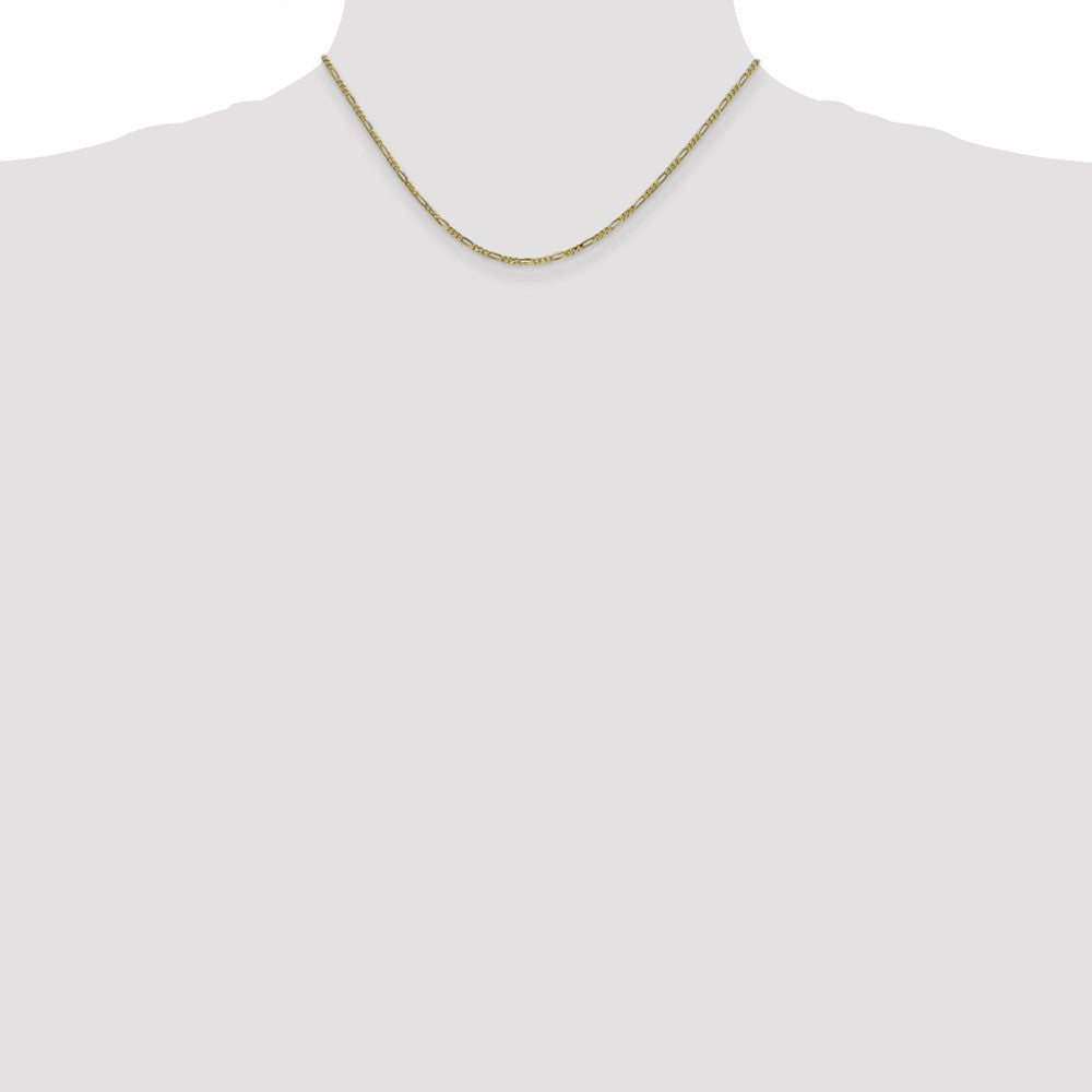 10k 1.75mm Flat Figaro Chain - Product Photo