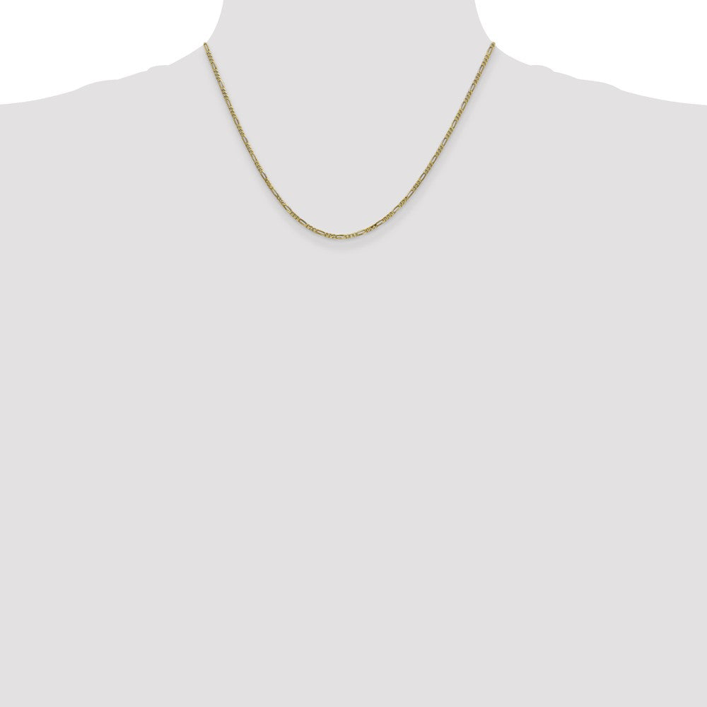 10k 1.75mm Flat Figaro Chain - Product Photo