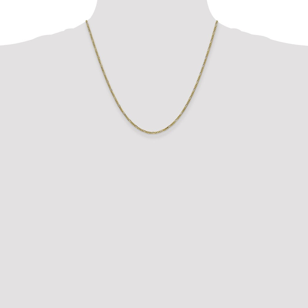 10k 1.75mm Flat Figaro Chain - Product Photo