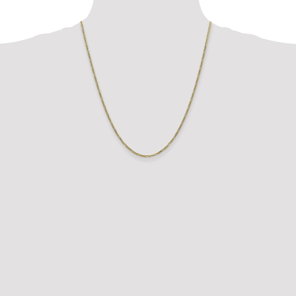 10k 1.75mm Flat Figaro Chain - Product Photo
