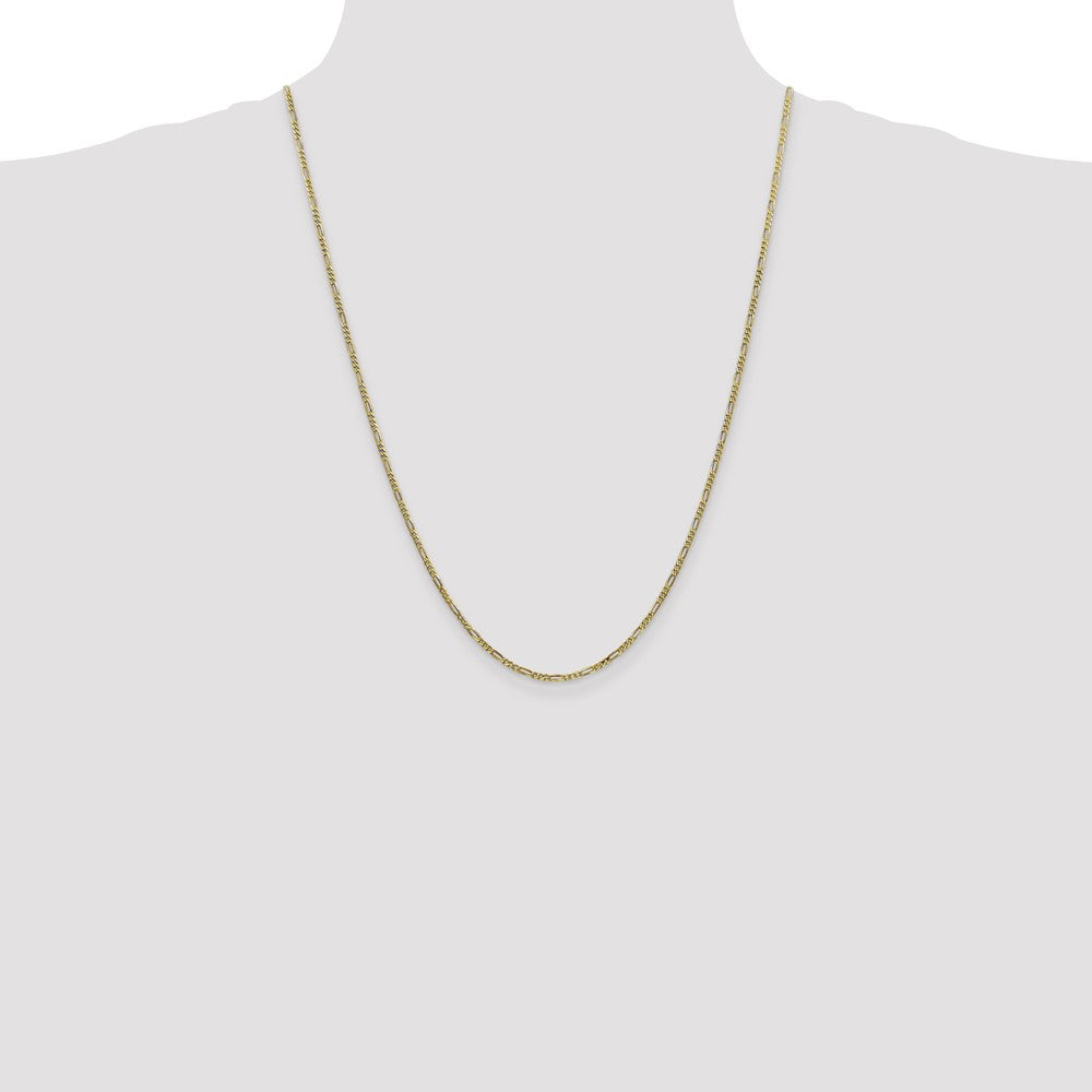10k 1.75mm Flat Figaro Chain - Product Photo