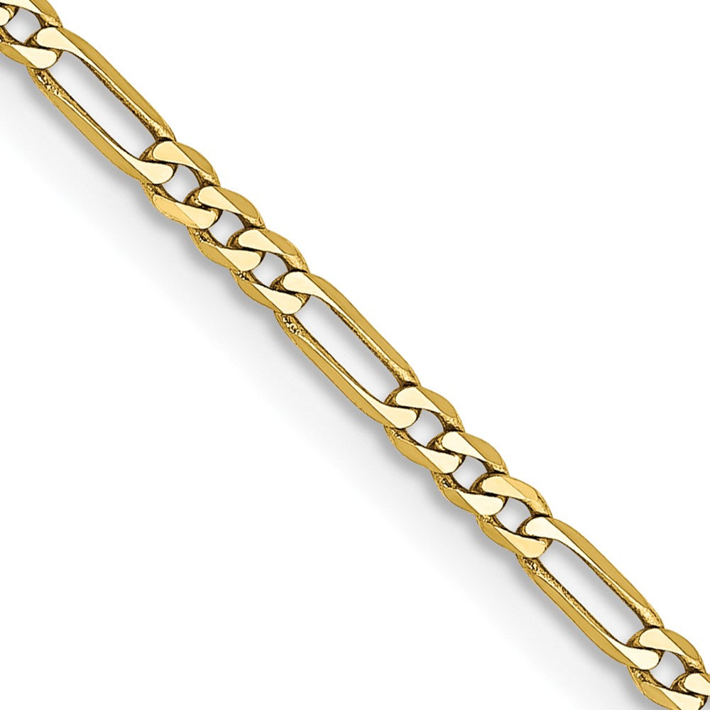 10k 1.75mm Flat Figaro Chain - Product Photo