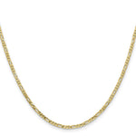 10k 2.2mm Flat Figaro Chain - Product Photo
