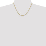 10k 2.2mm Flat Figaro Chain - Product Photo