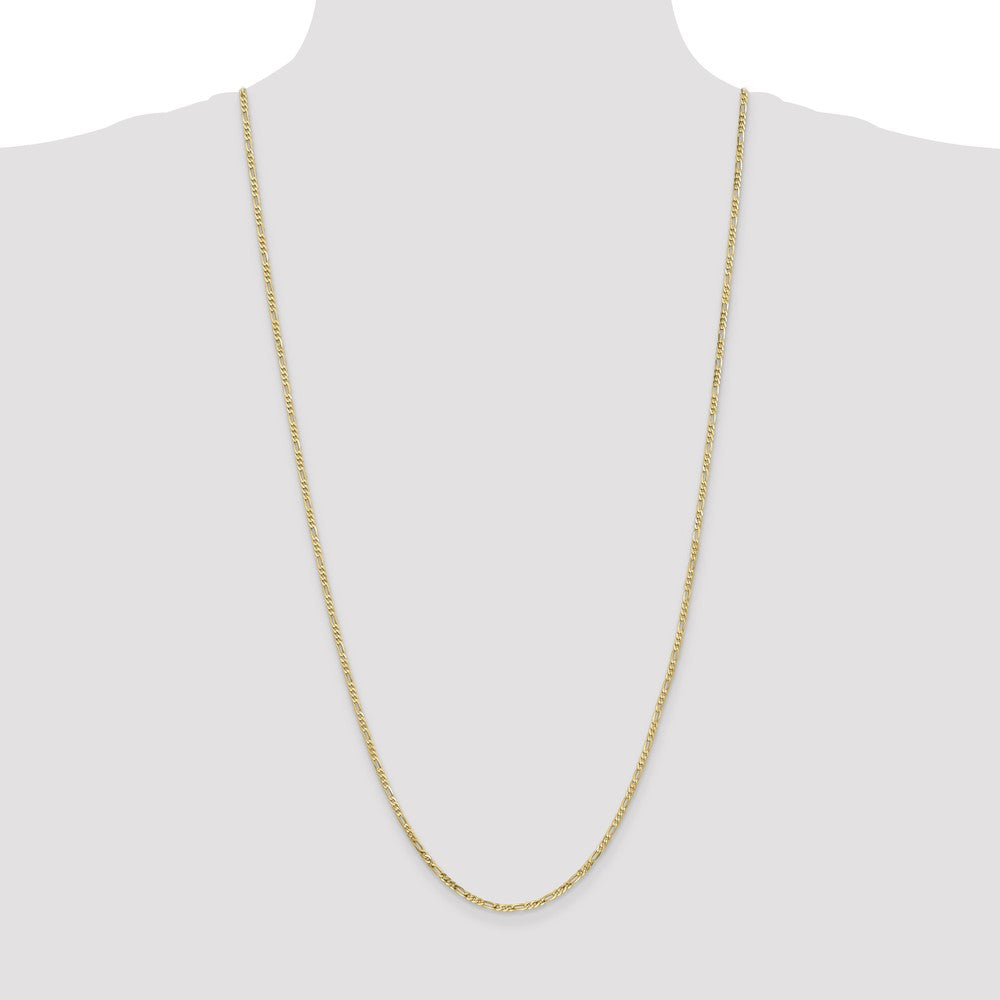 10k 2.2mm Flat Figaro Chain - Product Photo