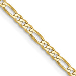 10k 2.2mm Flat Figaro Chain - Product Photo