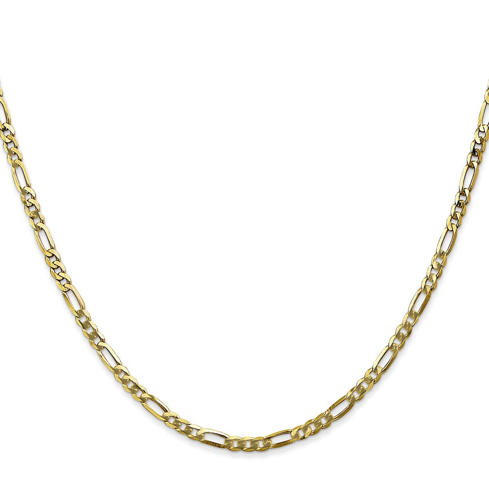 10k 2.75mm Flat Figaro Chain - Product Photo