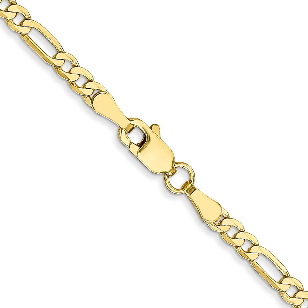 10k 2.75mm Flat Figaro Chain - Product Photo