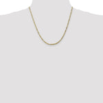 10k 2.75mm Flat Figaro Chain - Product Photo