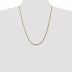 10k 2.75mm Flat Figaro Chain - Product Photo