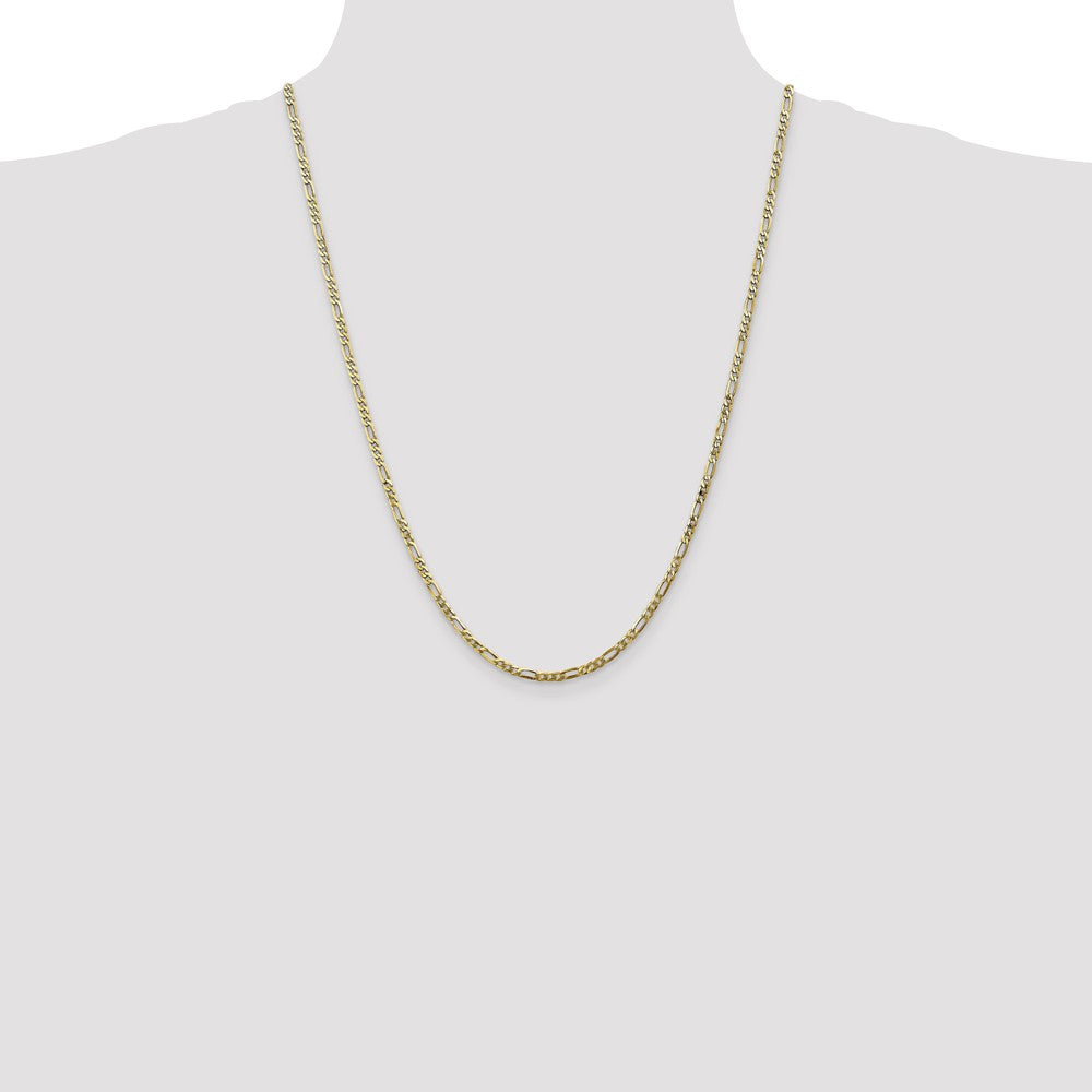 10k 2.75mm Flat Figaro Chain - Product Photo