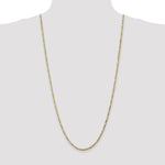10k 2.75mm Flat Figaro Chain - Product Photo