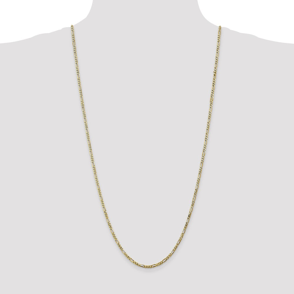 10k 2.75mm Flat Figaro Chain - Product Photo