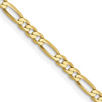 10k 2.75mm Flat Figaro Chain - Product Photo