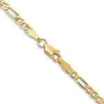 10K 3mm Flat Figaro Chain - Product Photo