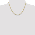 10K 3mm Flat Figaro Chain - Product Photo