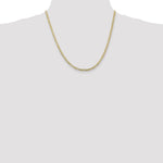10K 3mm Flat Figaro Chain - Product Photo