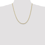 10K 3mm Flat Figaro Chain - Product Photo