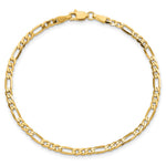 10K 3mm Flat Figaro Chain - Product Photo