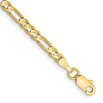 10K 3mm Flat Figaro Chain - Product Photo
