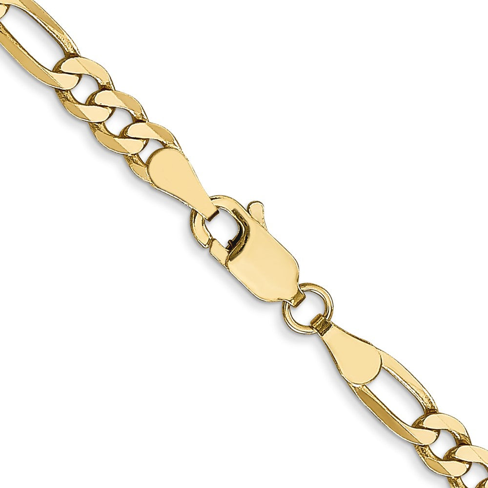 10K 4mm Flat Figaro Chain - Product Photo