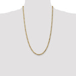 10K 4mm Flat Figaro Chain - Product Photo