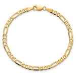 10K 4mm Flat Figaro Chain - Product Photo