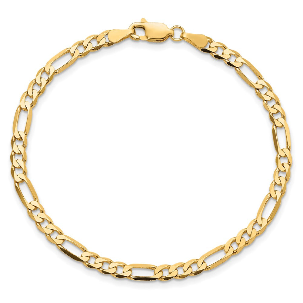 10K 4mm Flat Figaro Chain - Product Photo