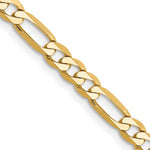 10K 4mm Flat Figaro Chain - Product Photo