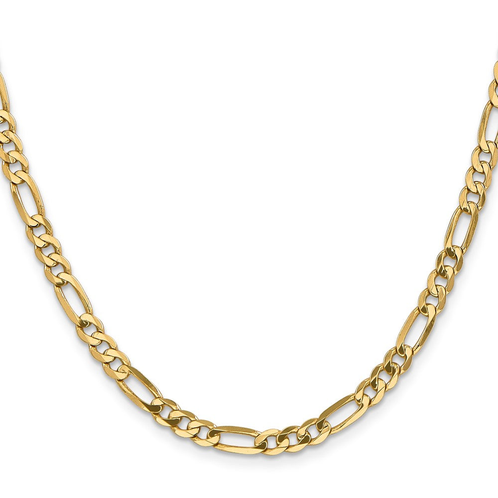 10K 4.75mm Flat Figaro Chain - Product Photo